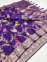 Soft Banarasi Silk Copper Zari Weaving Saree